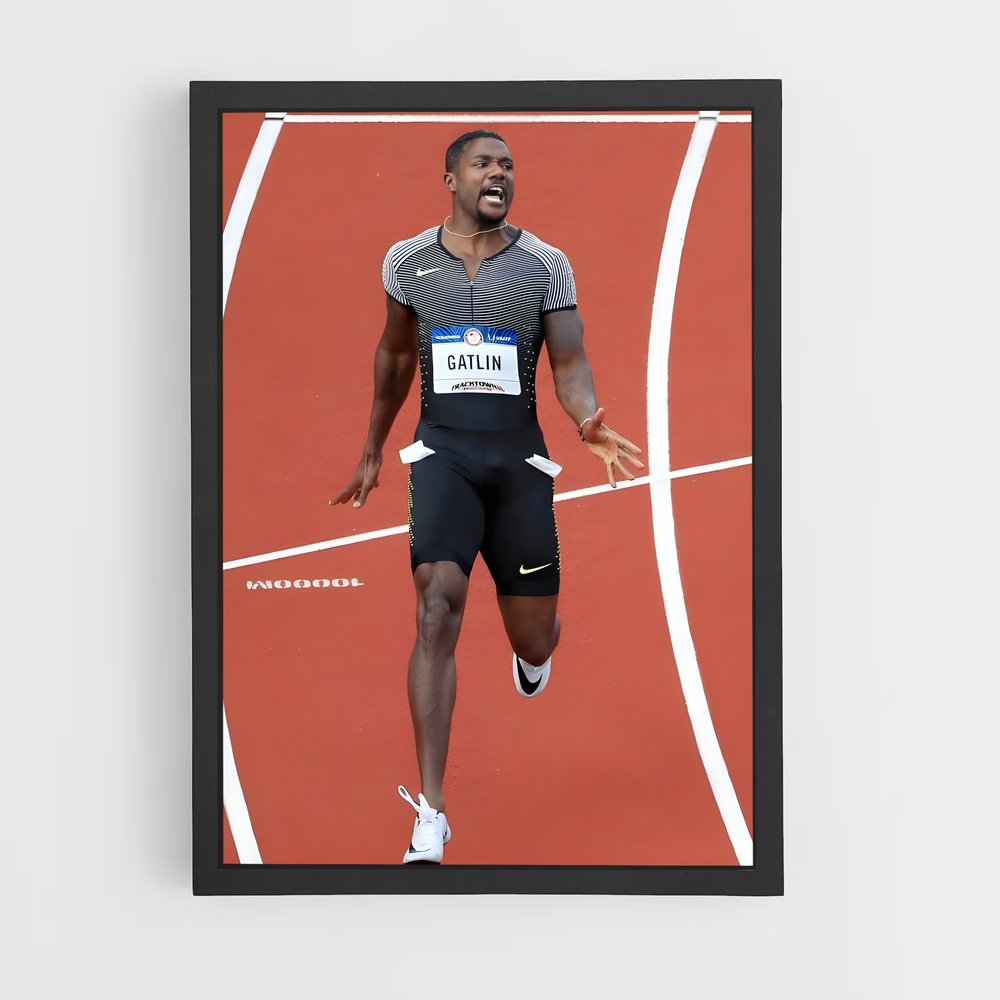 Poster Justin gatlin – affiche Athlétisme (vue 2)
